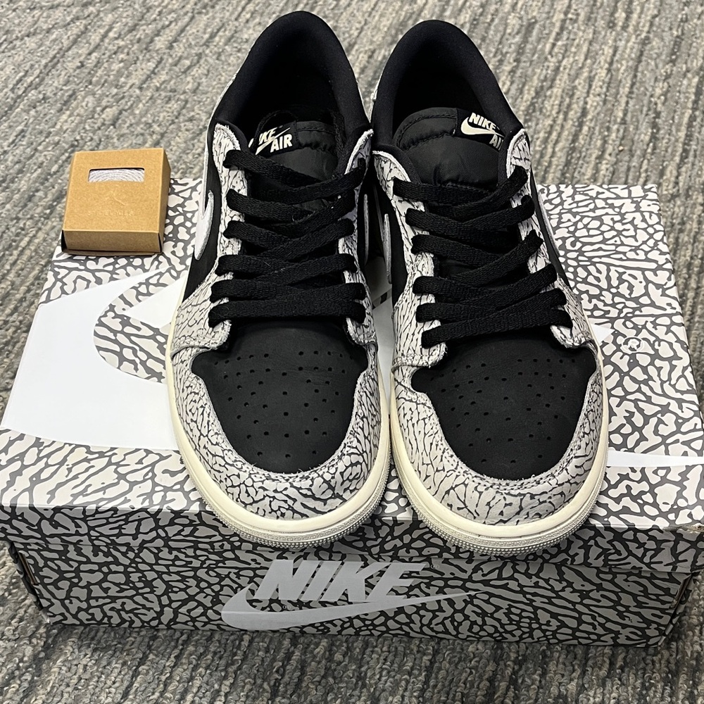 Nike Air Jordan 1 Retro OG Low Men's Black Cement Sneakers